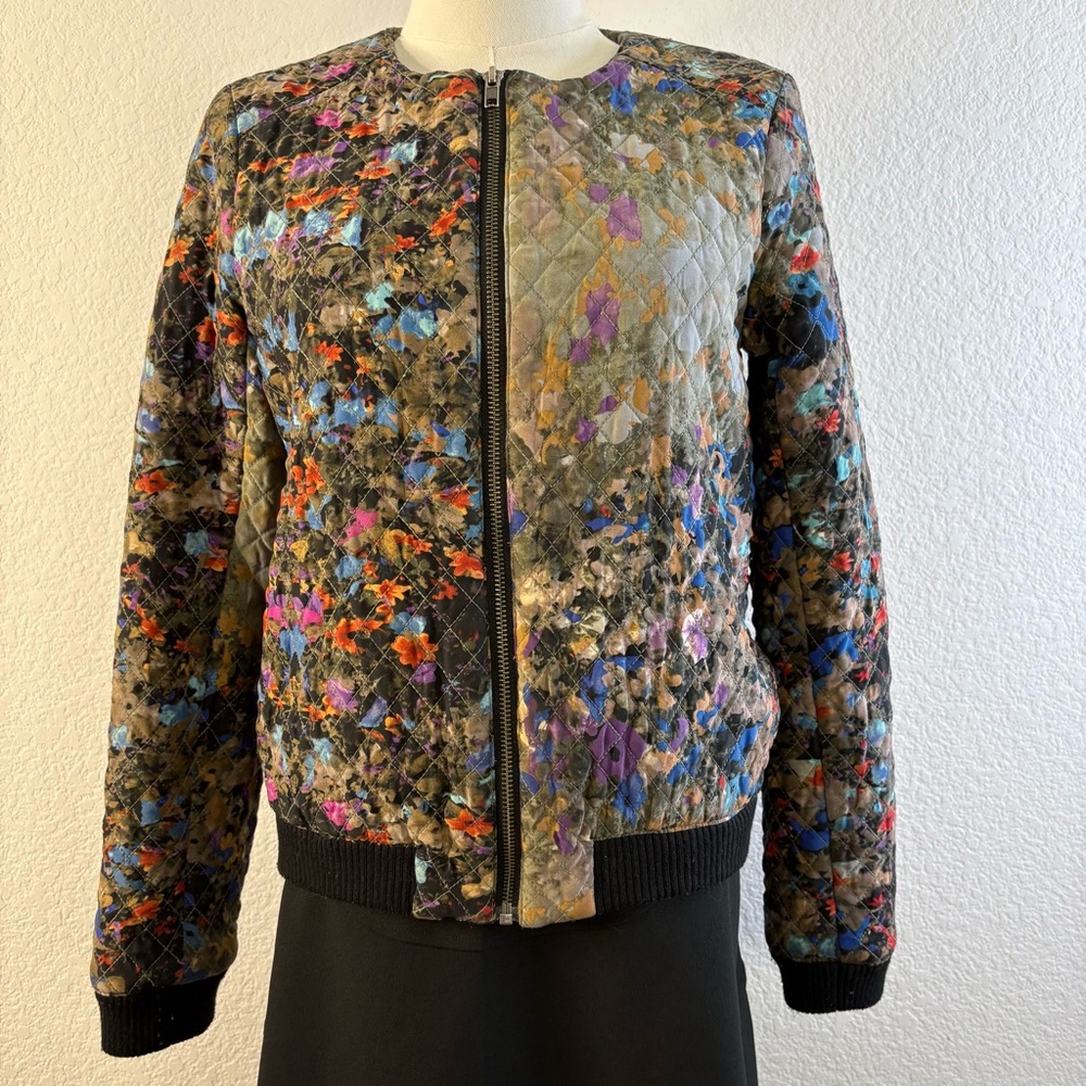 Parker Multicolor Quilted Bomber Jacket